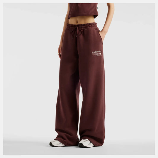 PANTALONI DONNA NEW BALANCE TRACKSIDE FLEECE JOGGERS – BORDEAUX