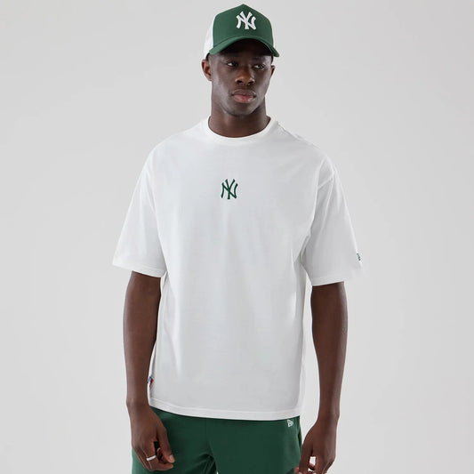 T-SHIRT OVERSIZE UNISEX NEW ERA NEW YORK YANKEES MLB MIDI LEAGUE ESSENTIAL – BIANCO