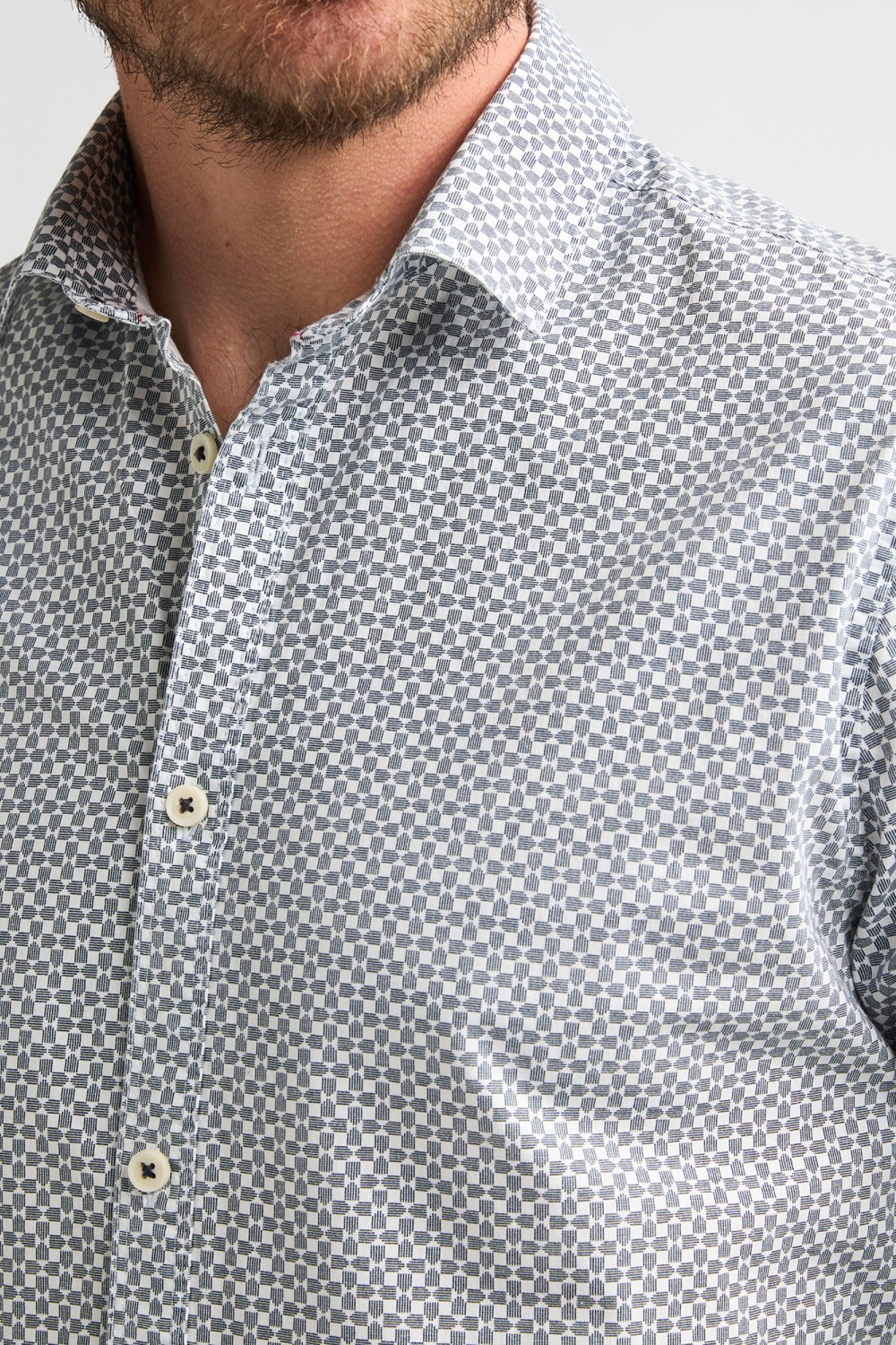 CAMICIA UOMO SLIM FIT COTONE ELASTICIZZATO PETROL INDUSTRIES – GRIGIO