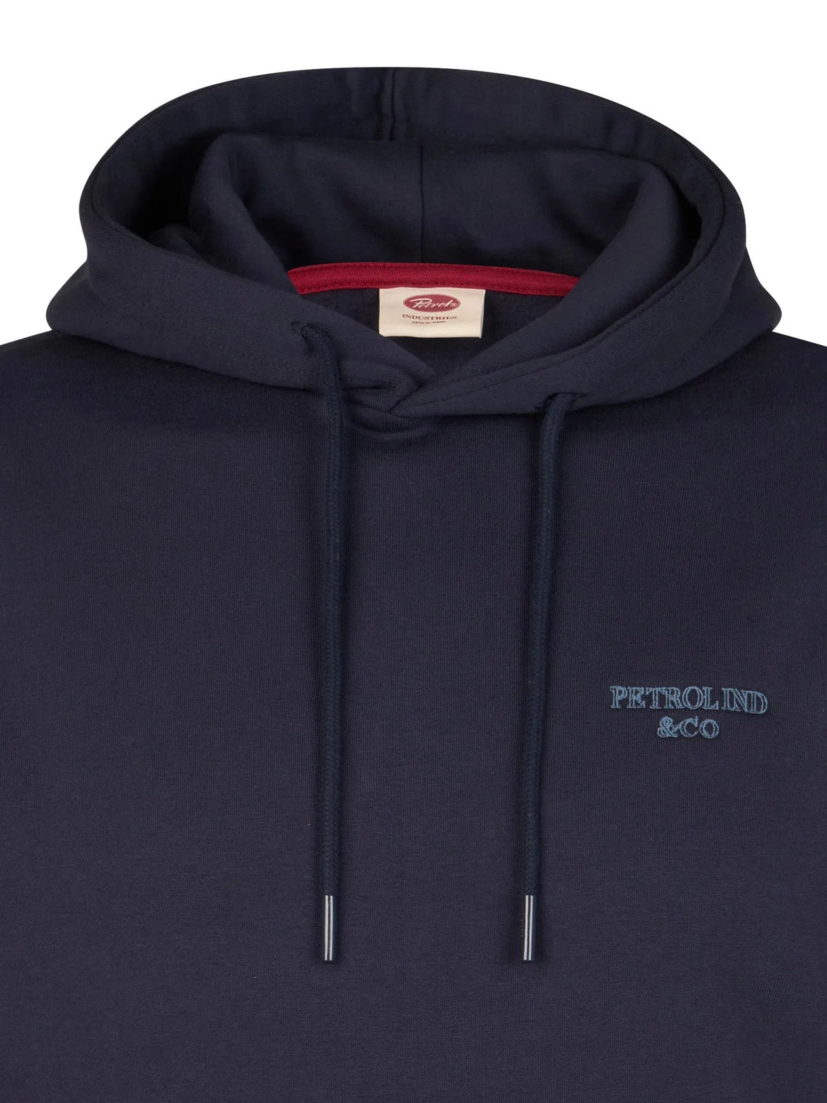 FELPA CON CAPPUCCIO UOMO IN COTONE PETROL INDUSTRIES - BLU