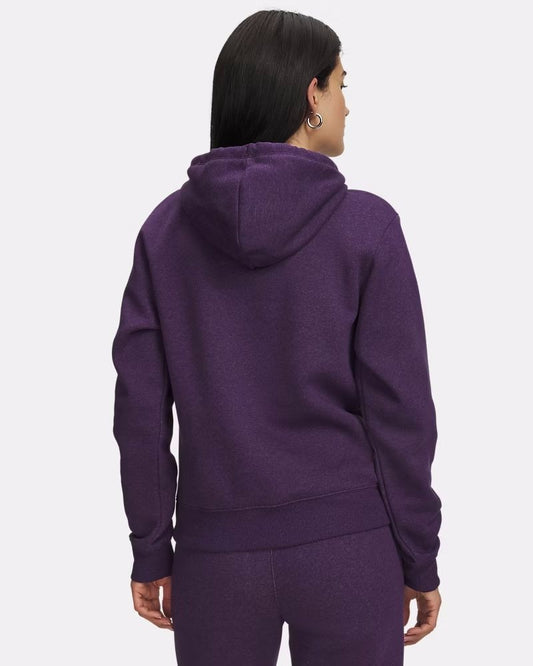 FELPA CON CAPPUCCIO DONNA UNDER ARMOUR RIVAL FLEECE IN MISTO COTONE – PURPLE ECHO HEATHER / VIOLA