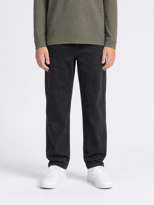 JEANS RAGAZZO PETROL INDUSTRIES LENOX LOOSE FIT IN DENIM COMFORT STRETCH – BLACK FADED / NERO