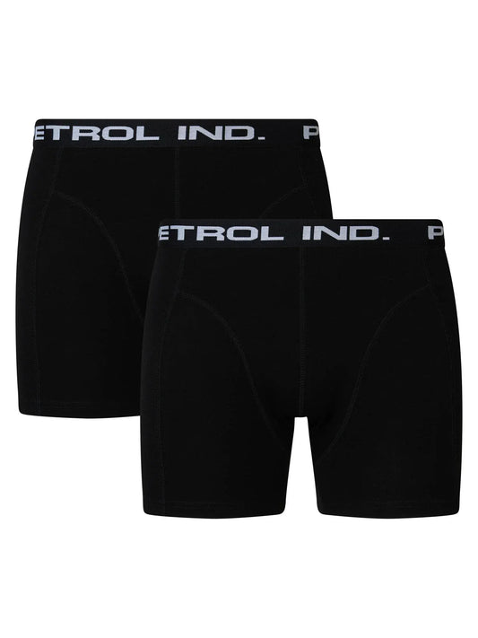 BOXER UOMO PETROL INDUSTRIES IN COTONE ELASTICIZZATO 2 PAIA – NERO
