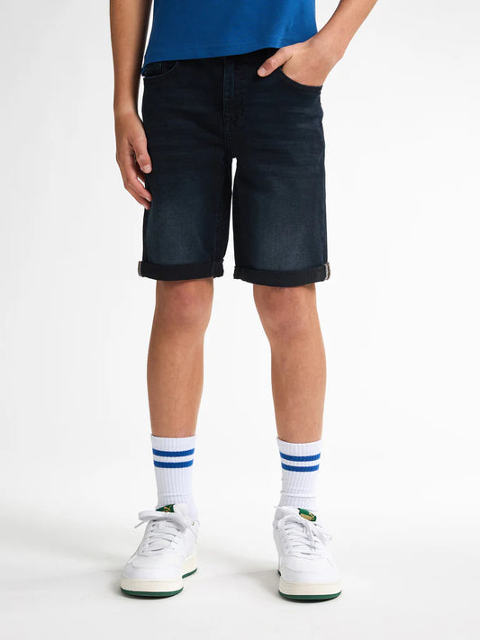 SHORT BOYS DENIM BULLSEYE TEAK