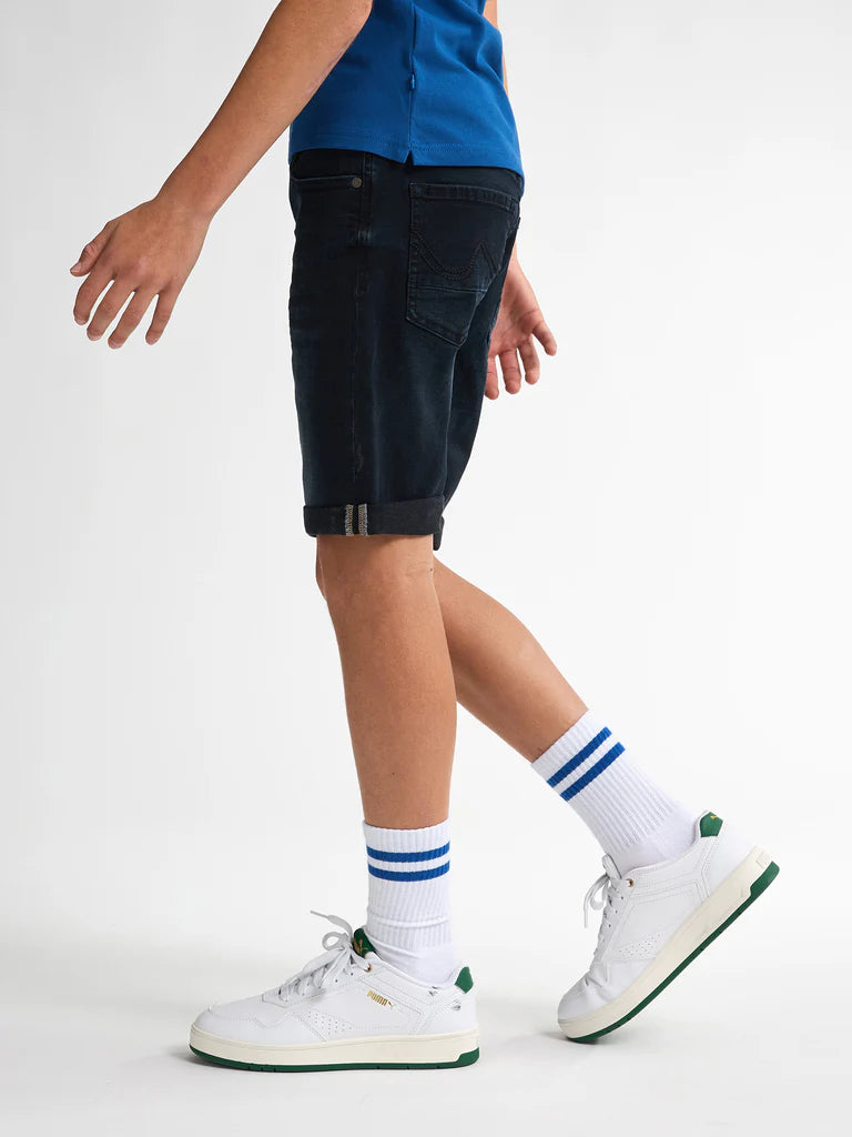 SHORT BOYS DENIM BULLSEYE TEAK