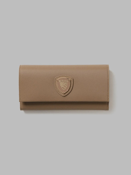 PORTAFOGLIO DONNA BLAUER FENNY05 NYLON – NERO BEIGE