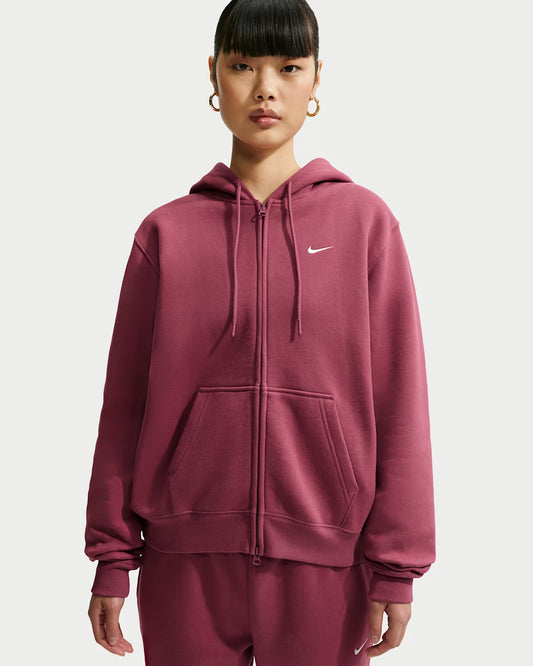 FELPA DONNA NIKE STUDIO FLEECE FULL-ZIP – ROSA SMOKE