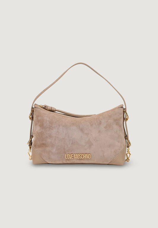 BORSA DONNA LOVE MOSCHINO TRACOLLA VELOUR – SABBIA