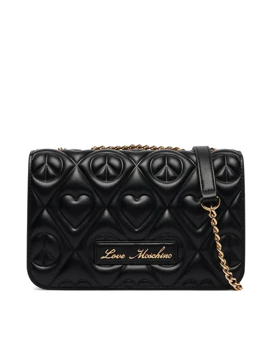 BORSA TRACOLLA DONNA LOVE MOSCHINO TRAPUNTATA – NERO