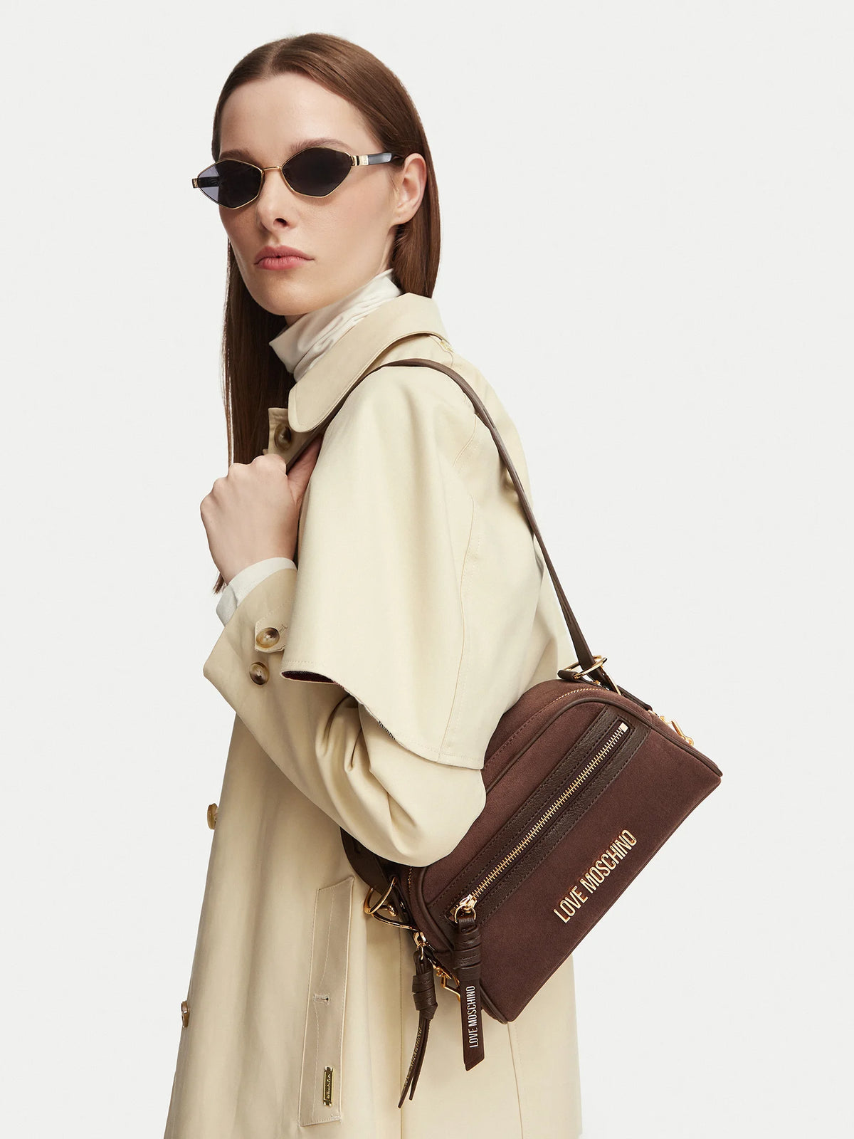BORSA DONNA LOVE MOSCHINO TRACOLLA ZIP IN VELOUR