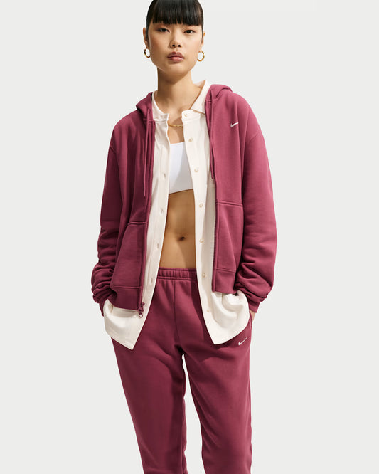 FELPA DONNA NIKE STUDIO FLEECE FULL-ZIP – ROSA SMOKE