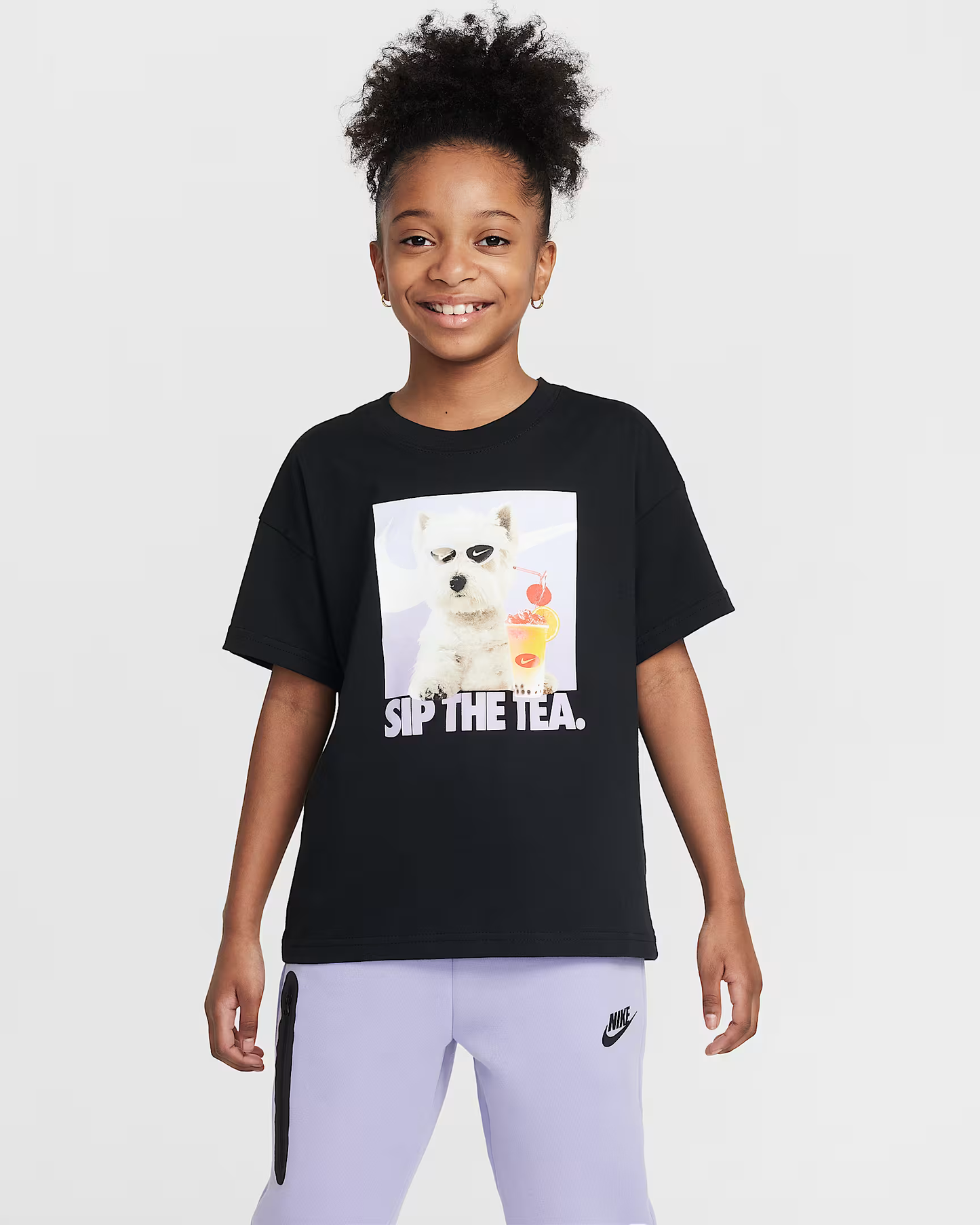 T-SHIRT GIRLS PHOTO DOG