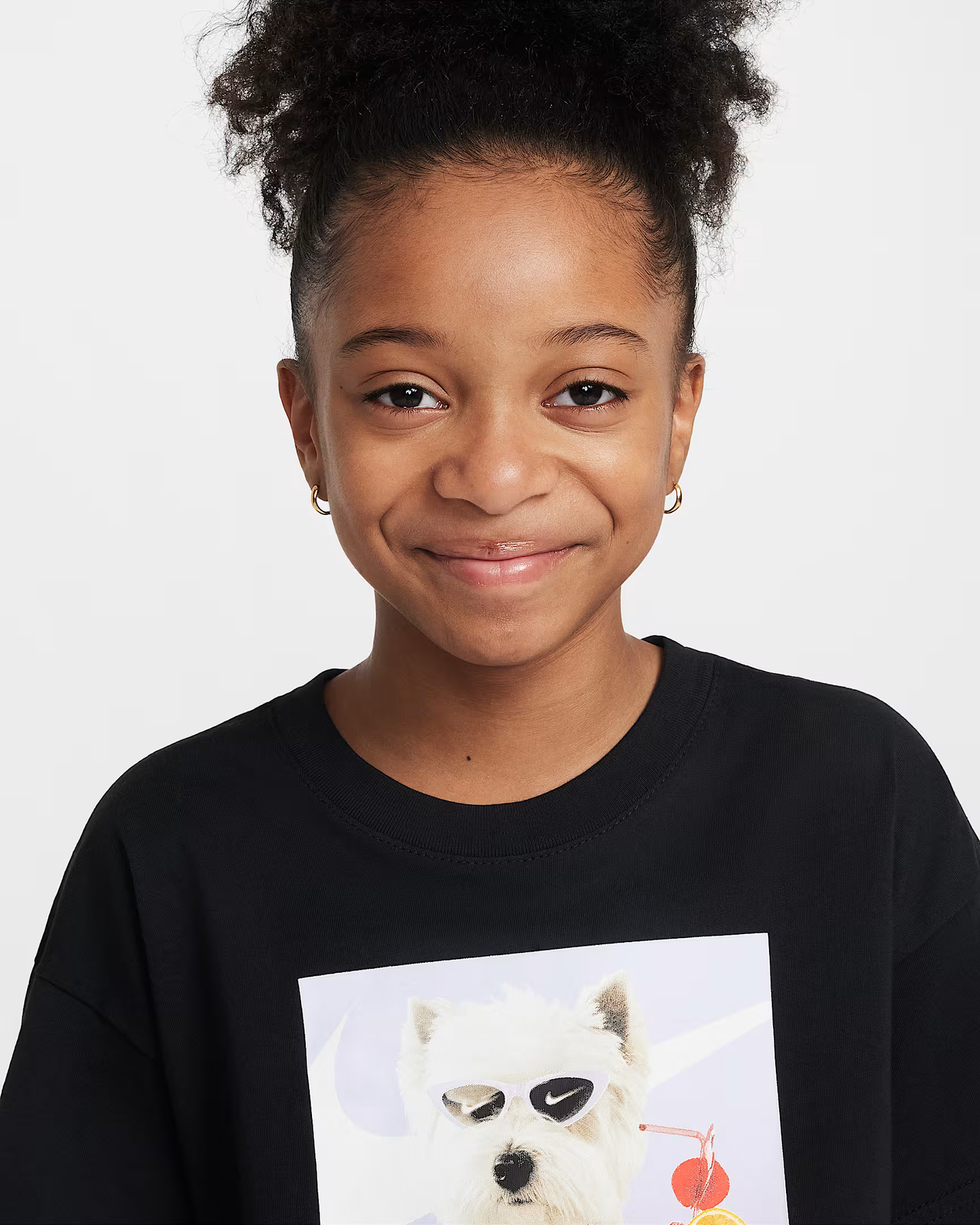 T-SHIRT GIRLS PHOTO DOG