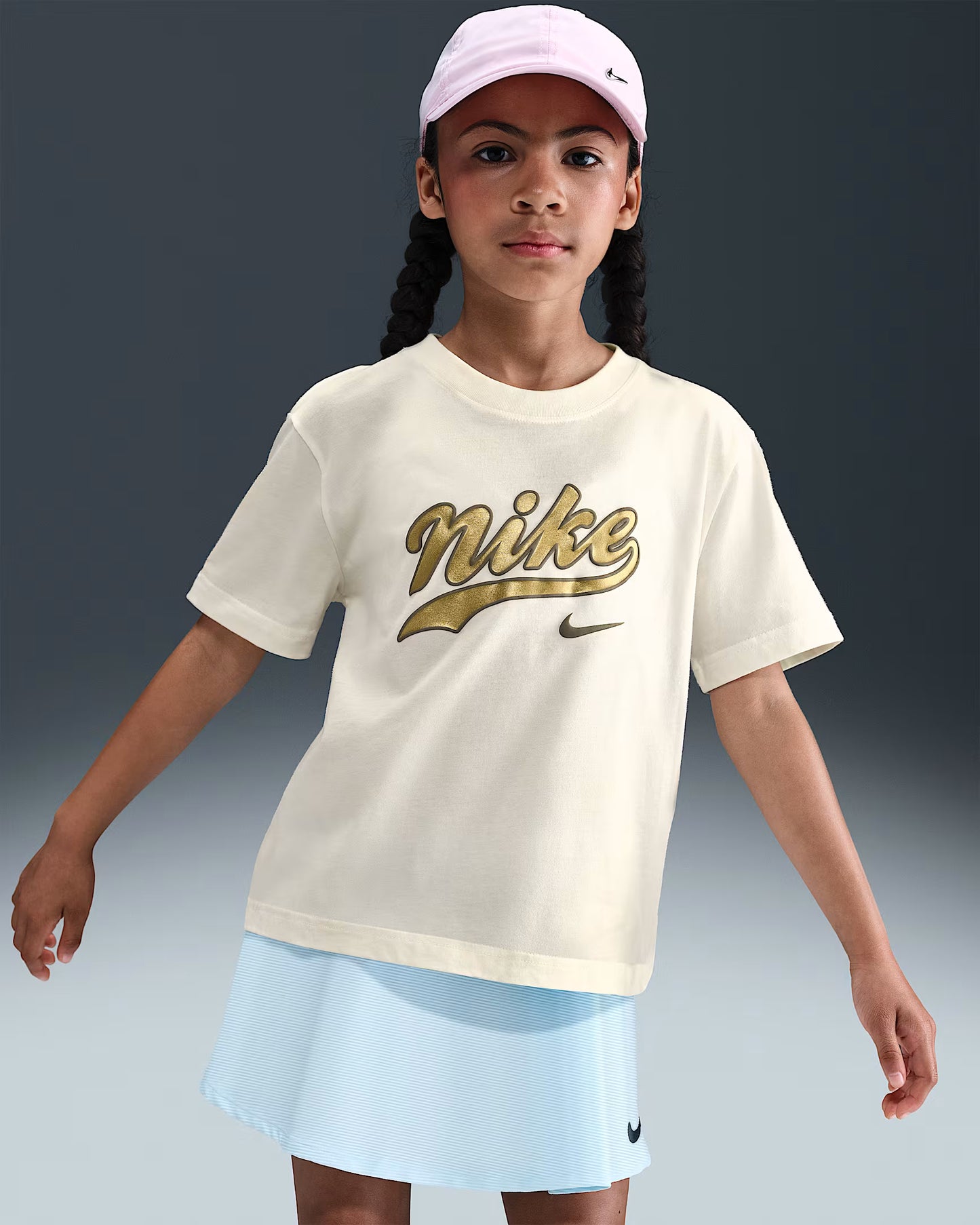 T-SHIRT GIRLS GOLD LOGO