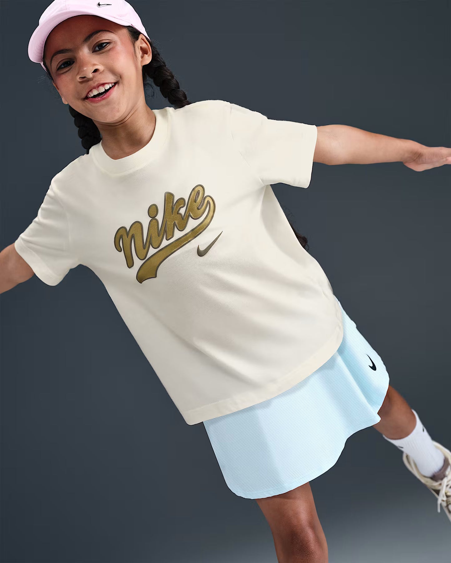T-SHIRT GIRLS GOLD LOGO