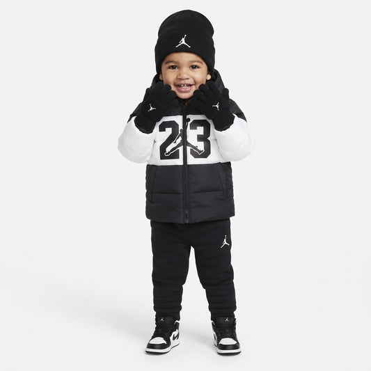 SET BAMBINO JORDAN ESSENTIALS CUFFIA E GUANTI – NERO