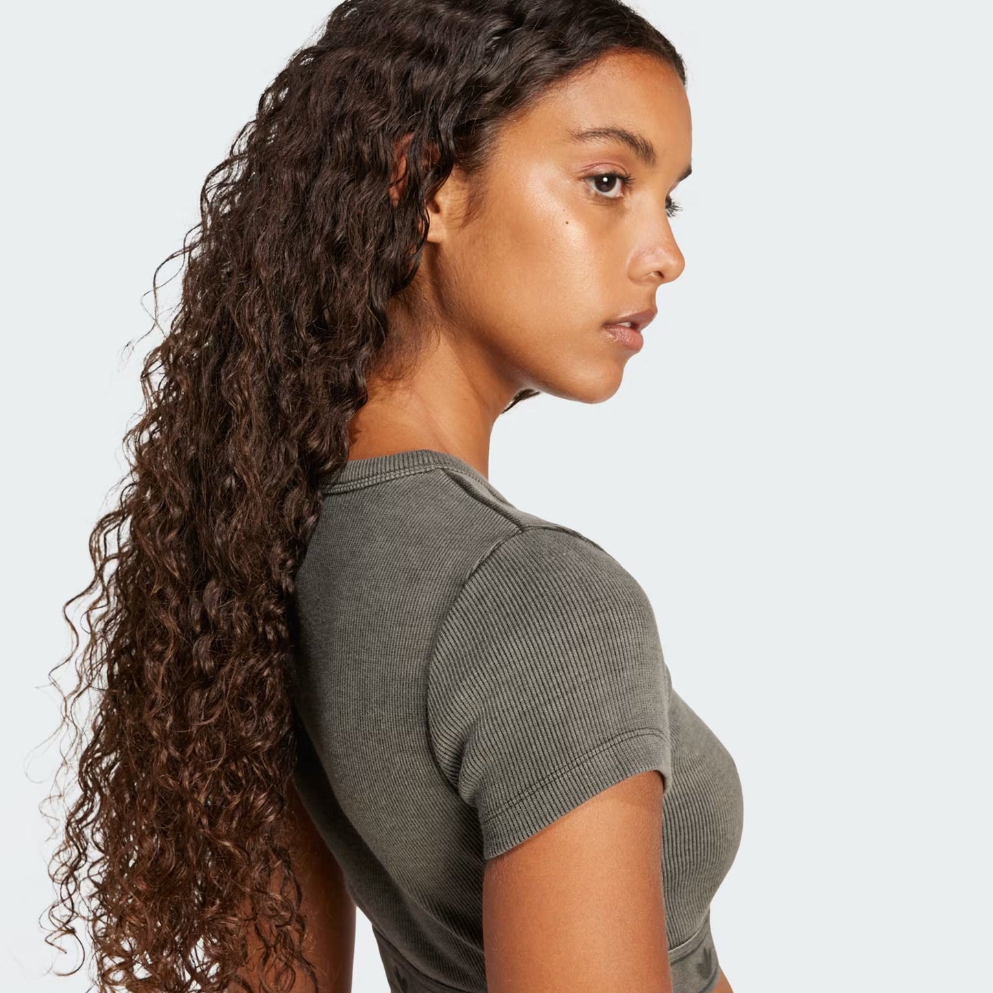 T-SHIRT CROP TOP RIB