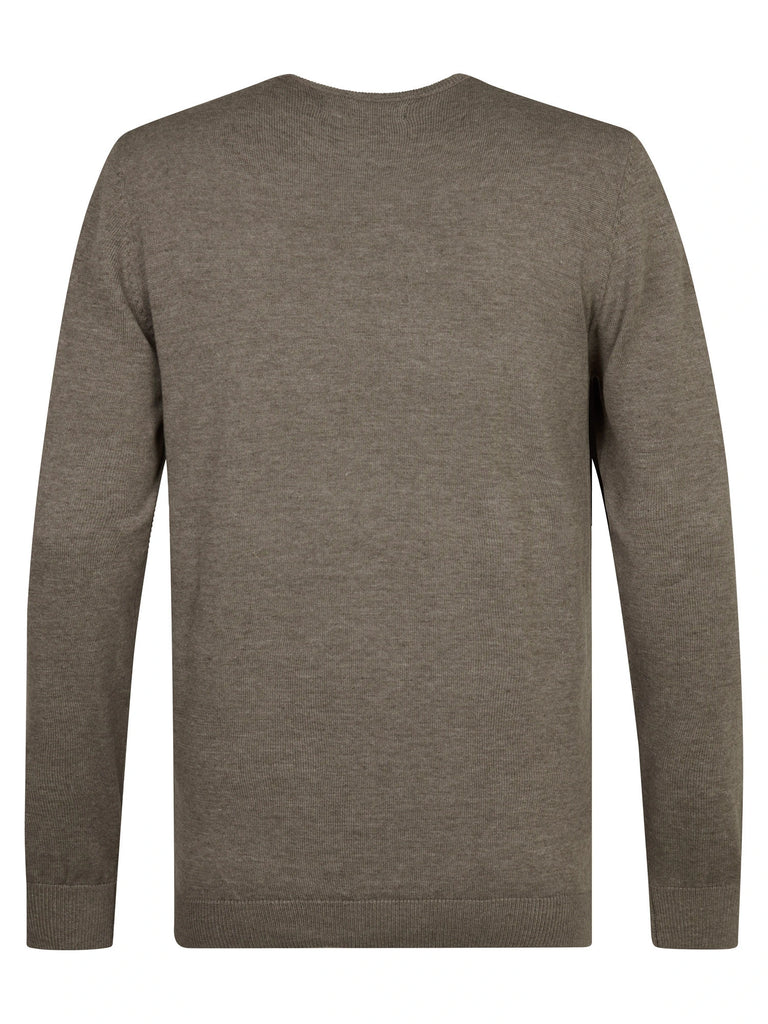 MAGLIONE UOMO GIROCOLLO IN MAGLIA FINE MOSSY STONE PETROL INDUSTRIES – REGULAR FIT