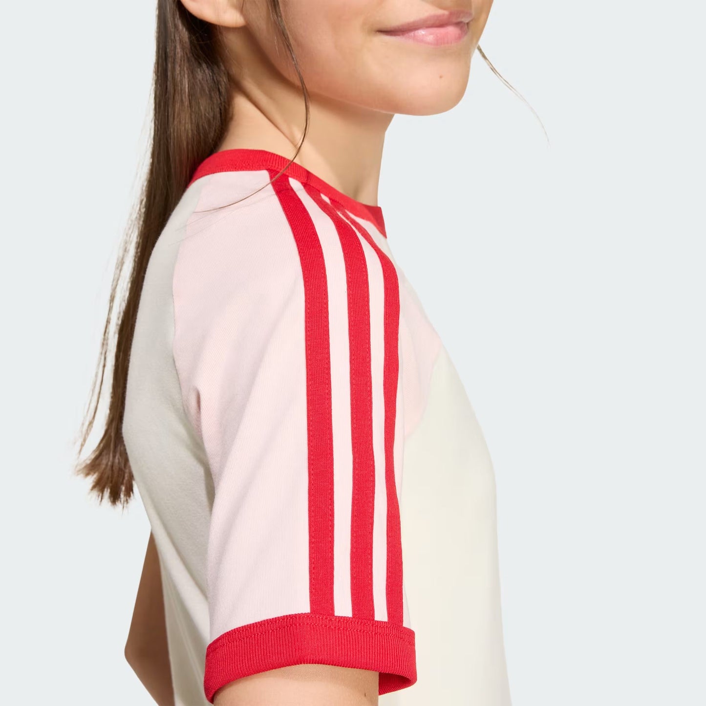 T-SHIRT GIRLS 3 STRIPES SLIM HEART