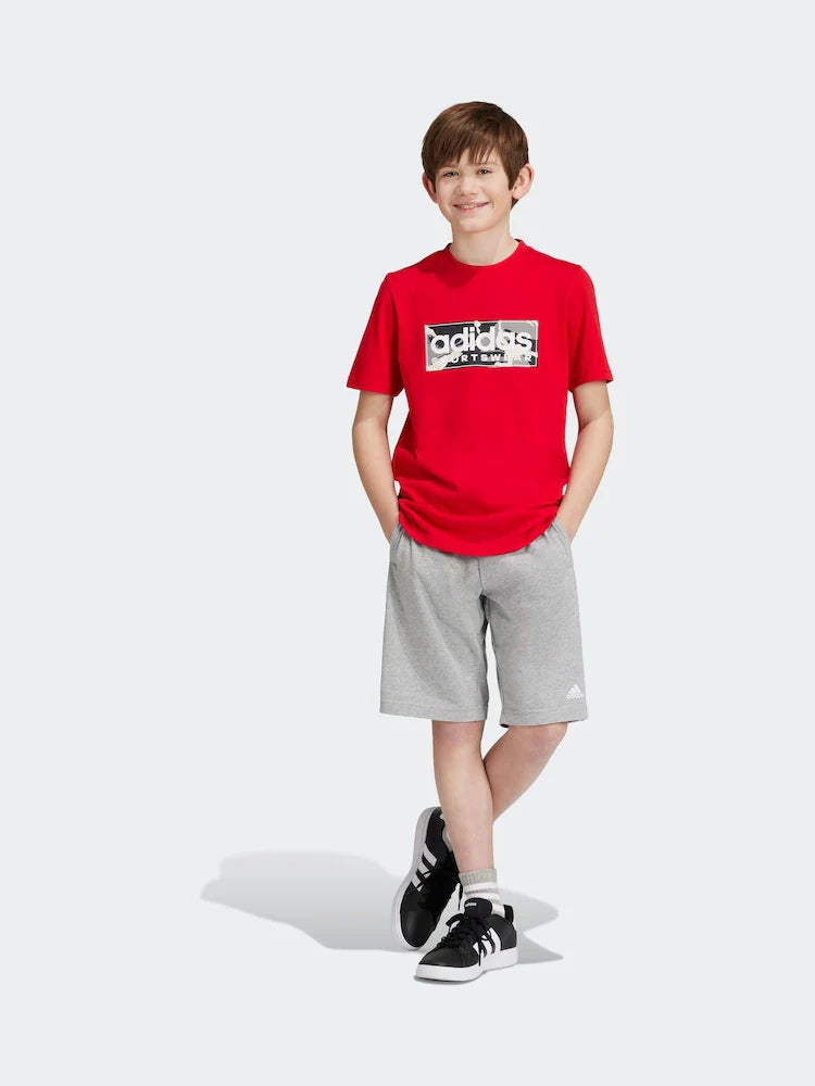 T-SHIRT KIDS LINEAR GRAPHIC CAMO