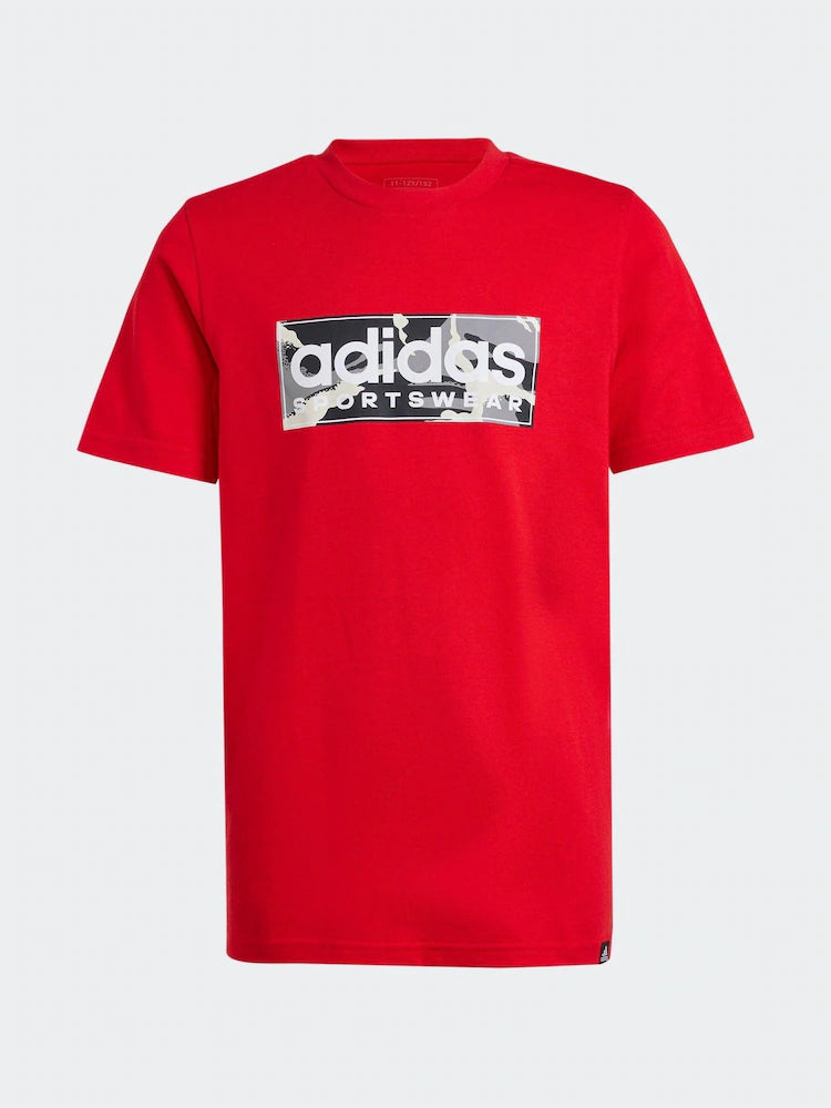 T-SHIRT KIDS LINEAR GRAPHIC CAMO