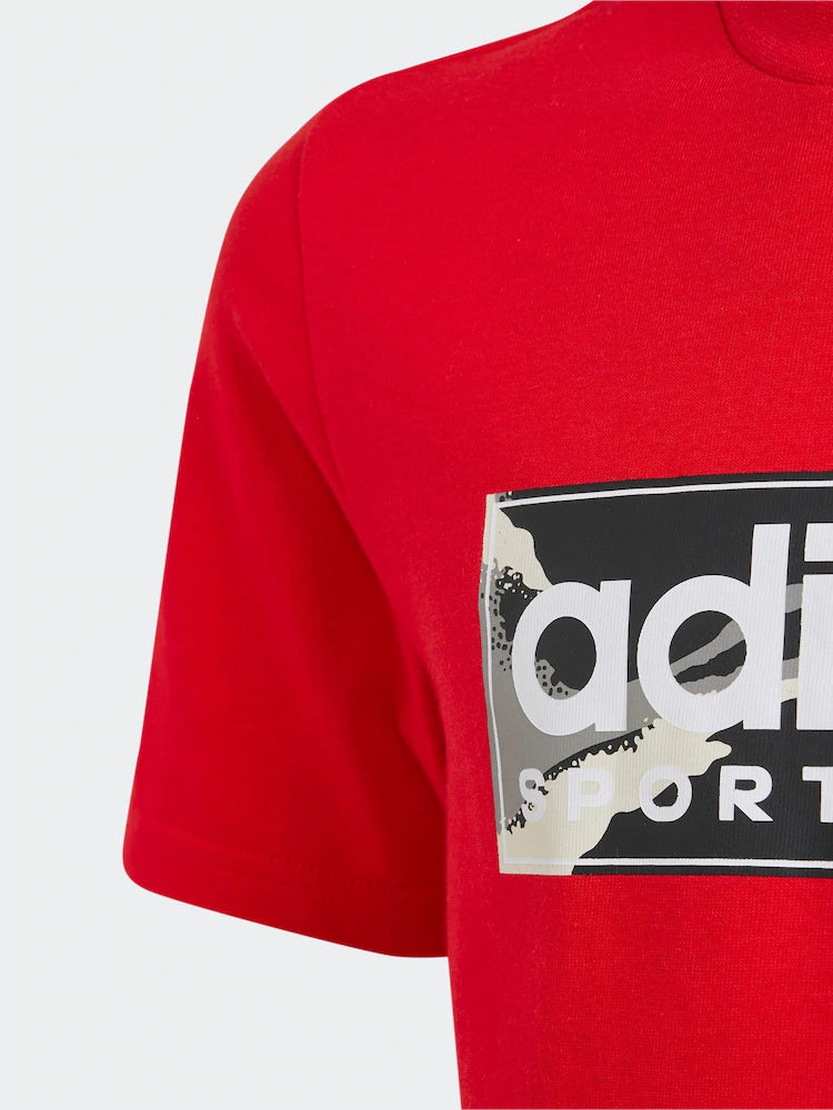T-SHIRT KIDS LINEAR GRAPHIC CAMO