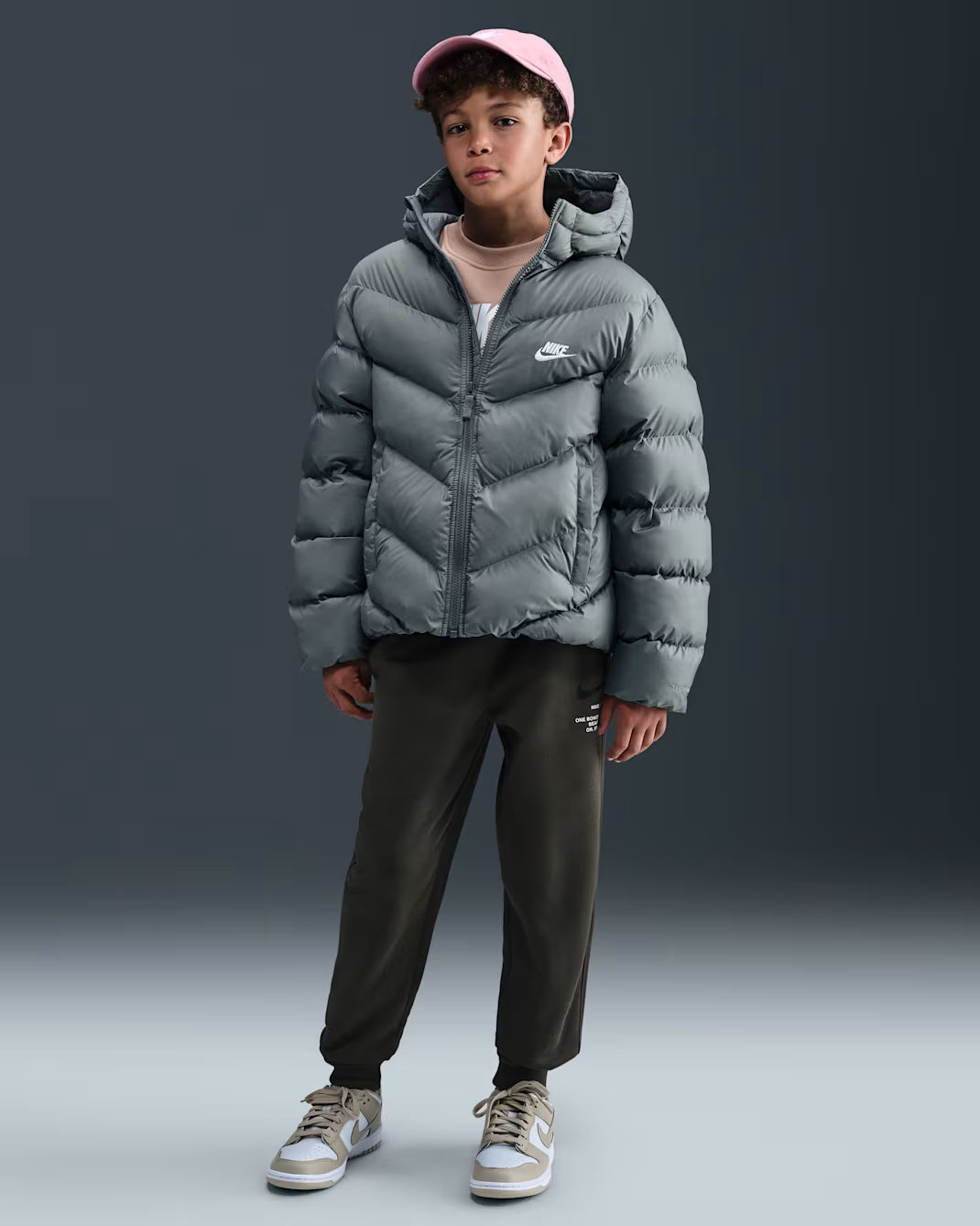 GIUBBOTTO RAGAZZO NIKE THERMA-FIT ALL DAY PLAY PUFFER – GRIGIO