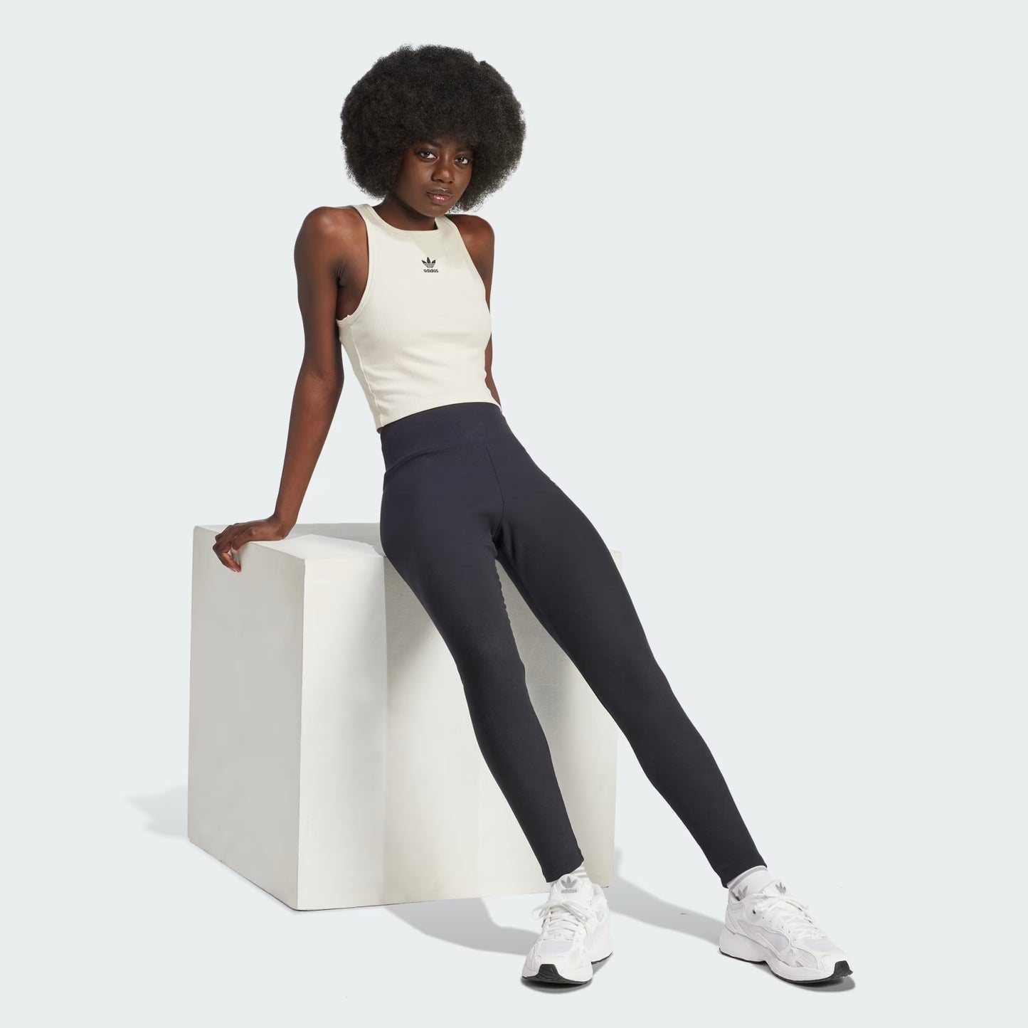 LEGGINGS ESSENTIALS RIB HIGHT-WAIST