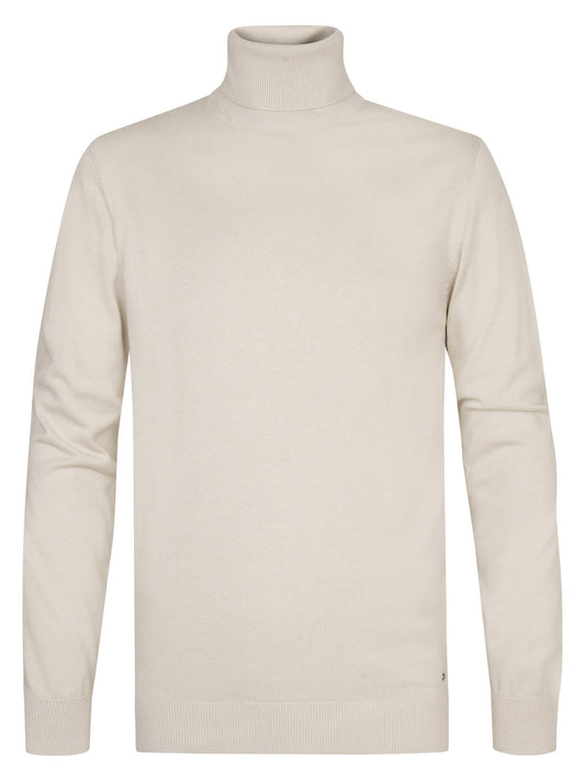 MAGLIONCINO UOMO A COLLO ALTO REGULAR FIT PETROL INDUSTRIES – BEIGE