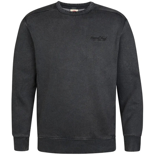 FELPA UOMO GIROCOLLO IN MISTO COTONE PETROL INDUSTRIES REGULAR FIT – IRON STEEL
