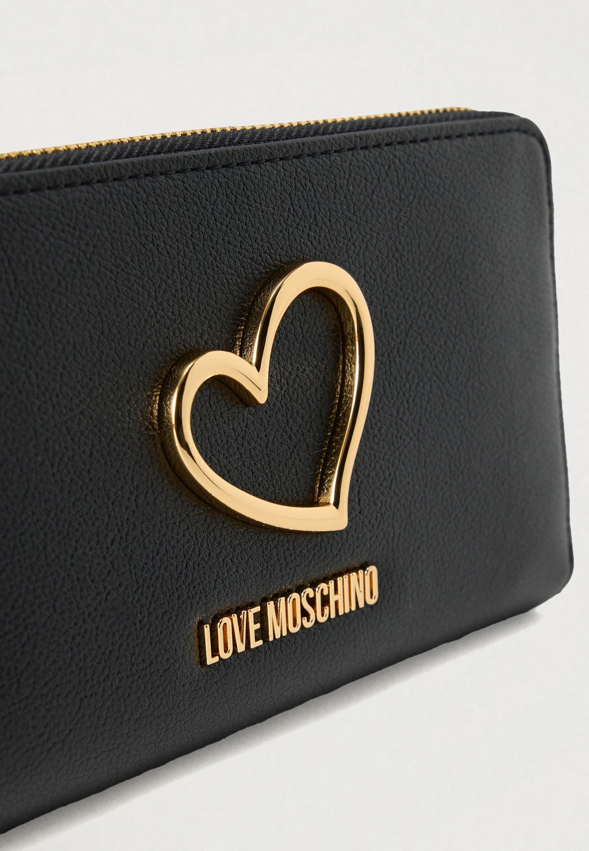 PORTAFOGLIO DONNA LOVE MOSCHINO ZIP AROUND – NERO