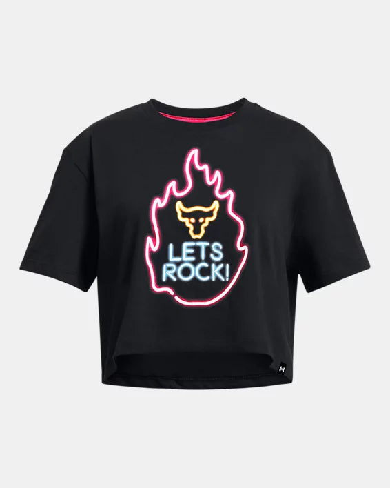 T-SHIRT GIRLS PROJECT ROCK CAMPUS CROP