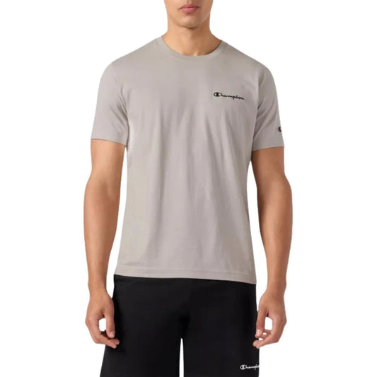 T-SHIRT UOMO CHAMPION ICONS LOGO RICAMATO – GHIACCIO