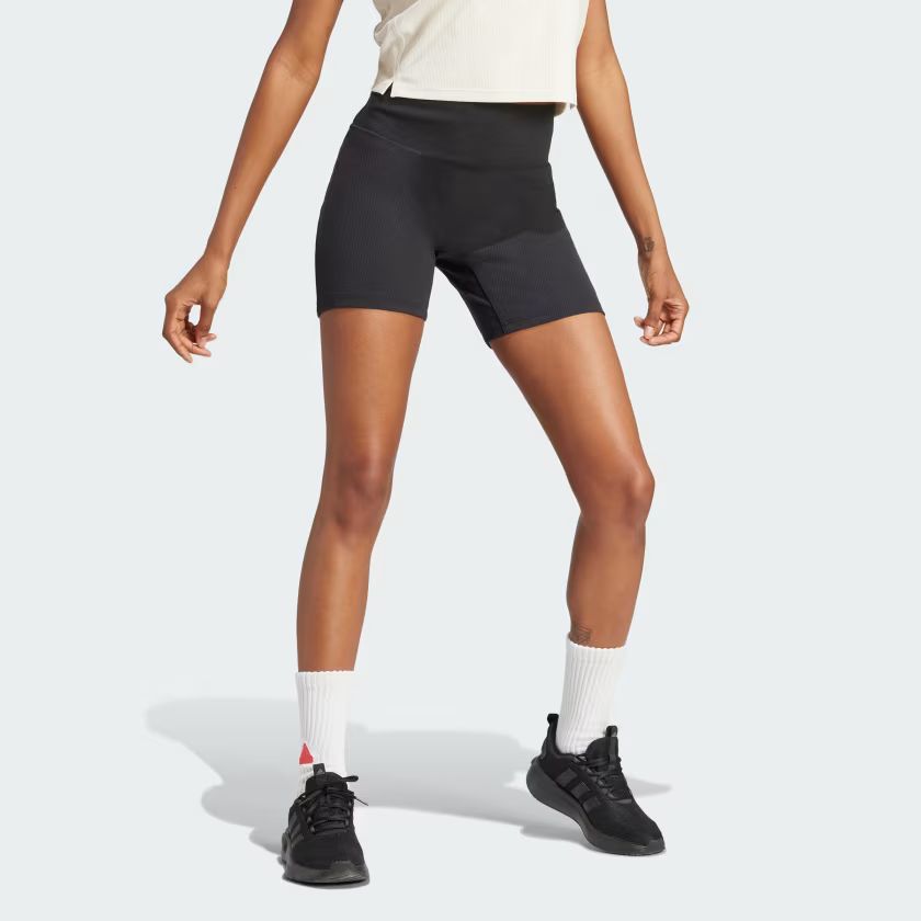 SHORT LOUNGE RIBBED HIGH-WAIST BIKE