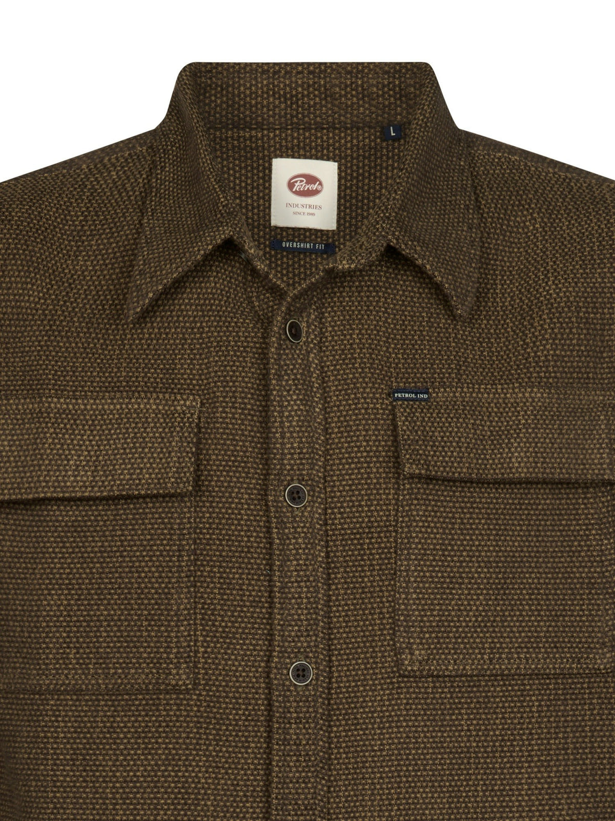 CAMICIA UOMO A MANICHE LUNGHE PETROL INDUSTRIES – MARRONE