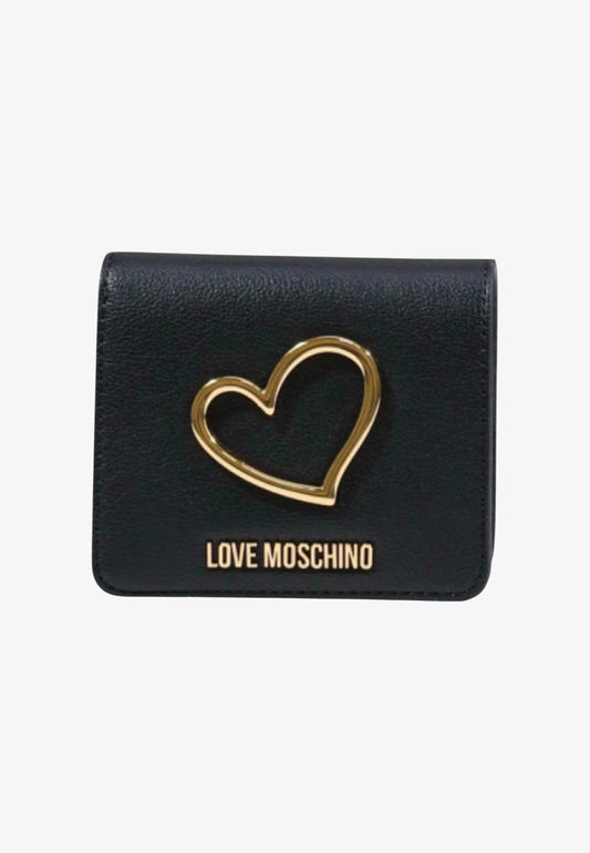 PORTAFOGLIO DONNA LOVE MOSCHINO IN ECOPELLE - NERO