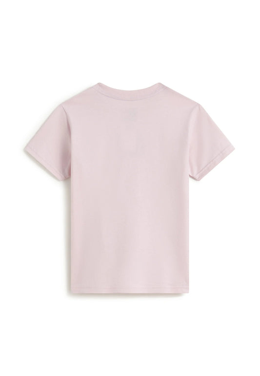 T-SHIRT DONNA VANS LOGO A MANICHE CORTE IN COTONE – PINK/ROSA