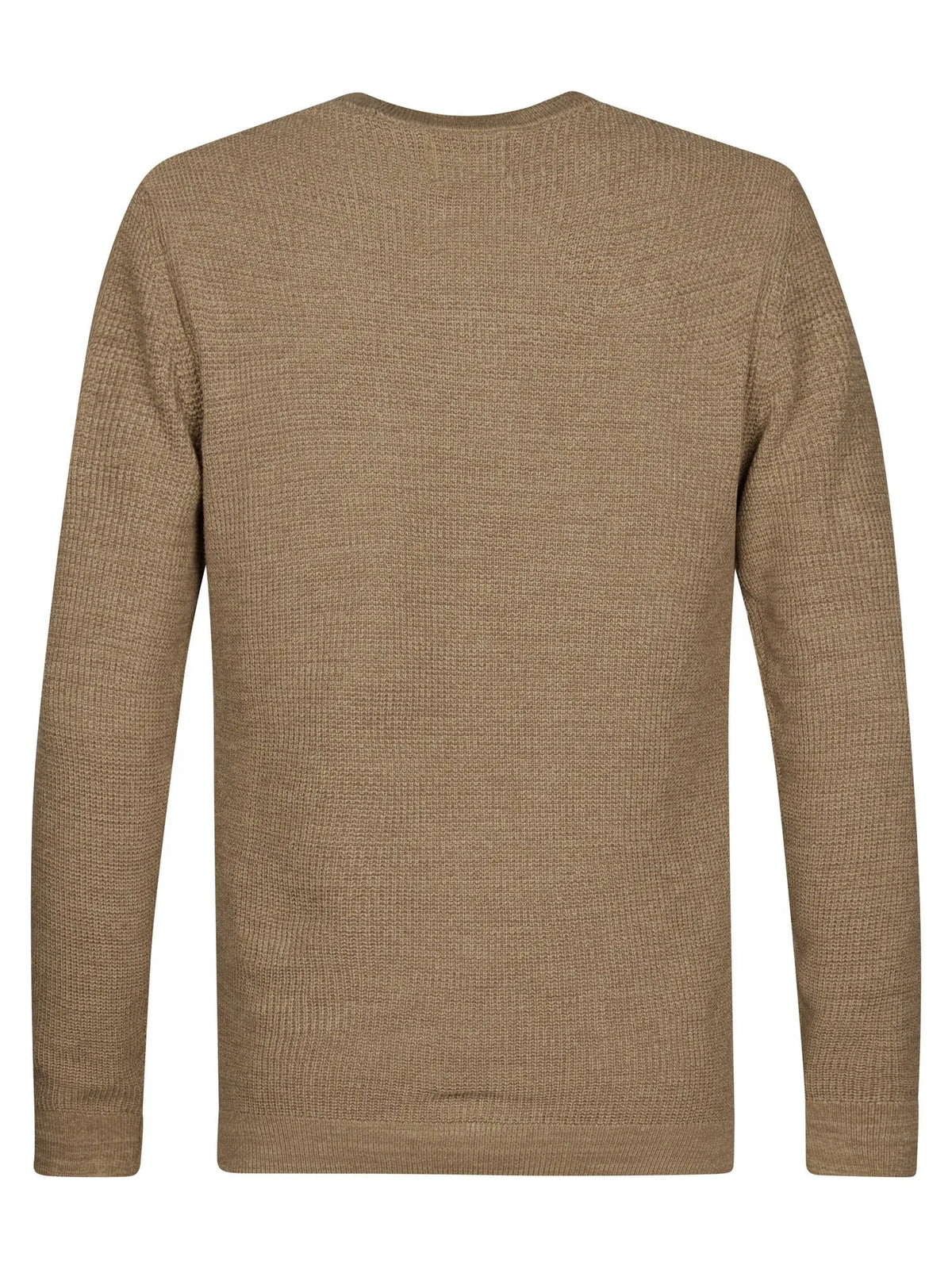 MAGLIA UOMO GIROCOLLO IN COTONE LEGGERO TESTURIZZATO PETROL INDUSTRIES REGULAR FIT – MARRONE