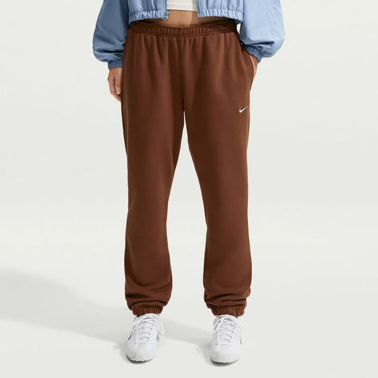 PANTALONI TUTA DONNA NIKE STUDIO LOGO FLEECE – MARRONE