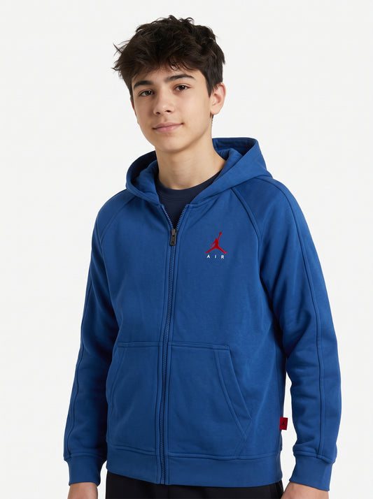 FELPA RAGAZZO JORDAN BROOKLYN FRENCH TERRY FULL ZIP – BLU