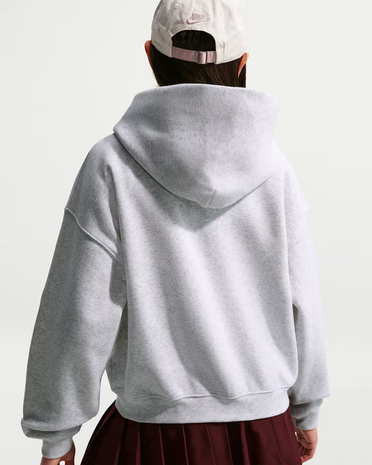 FELPA RAGAZZA NIKE STUDIO FLEECE CROP FULL ZIP – GRIGIO