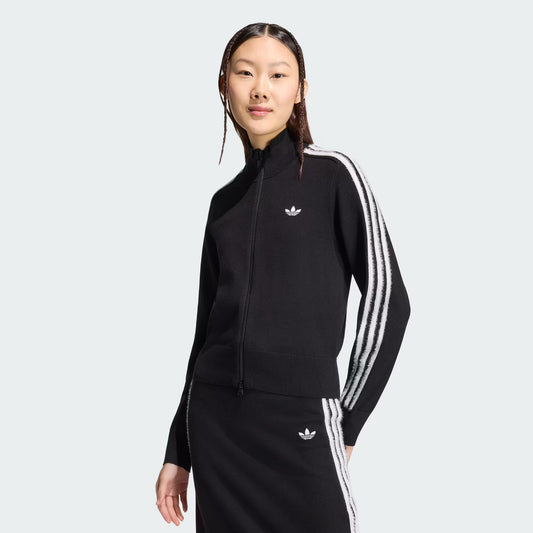 GIACCA CON ZIP DONNA ADIDAS FIREBIRD IN TESSUTO KNIT – NERO