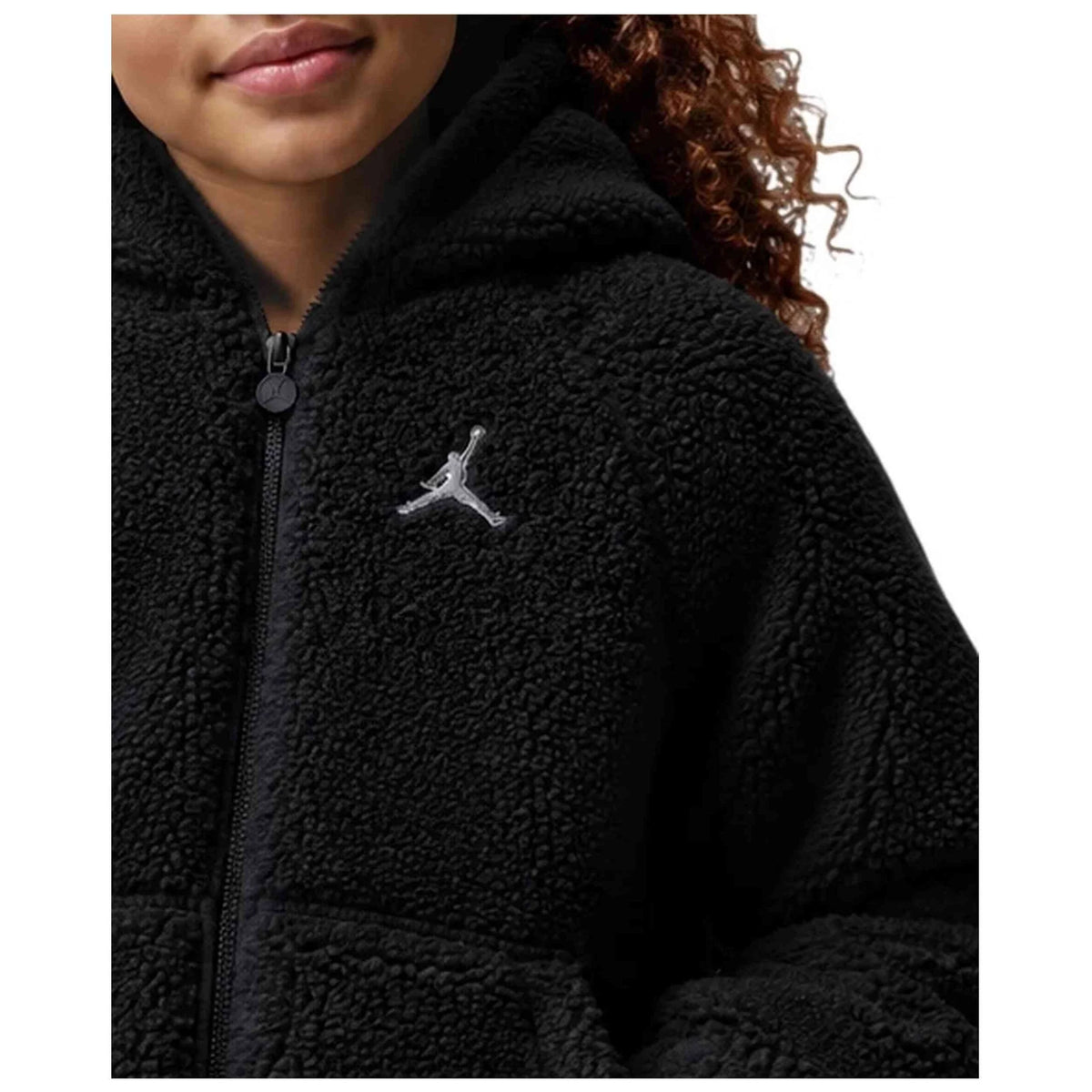 GIACCA IN SHERPA RAGAZZA JORDAN CON CAPPUCCIO – NERO - foto 5