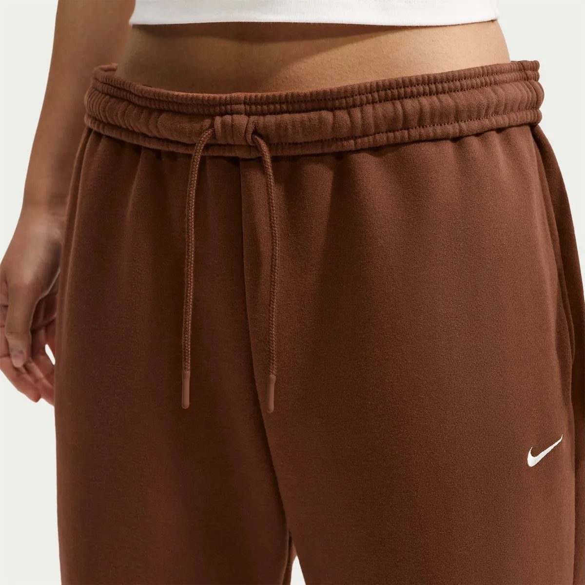PANTALONI TUTA DONNA NIKE STUDIO LOGO FLEECE – MARRONE