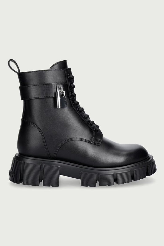 STIVALETTO DONNA MOSCHINO IN PELLE - NERO