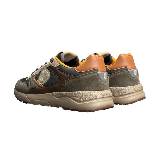 SNEAKERS UOMO BLAUER OZARK 02 IN CAMOSCIO – VERDE TAUPE
