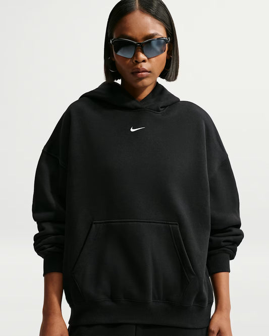 FELPA DONNA NIKE STUDIO FLEECE OVERSIZED – NERO