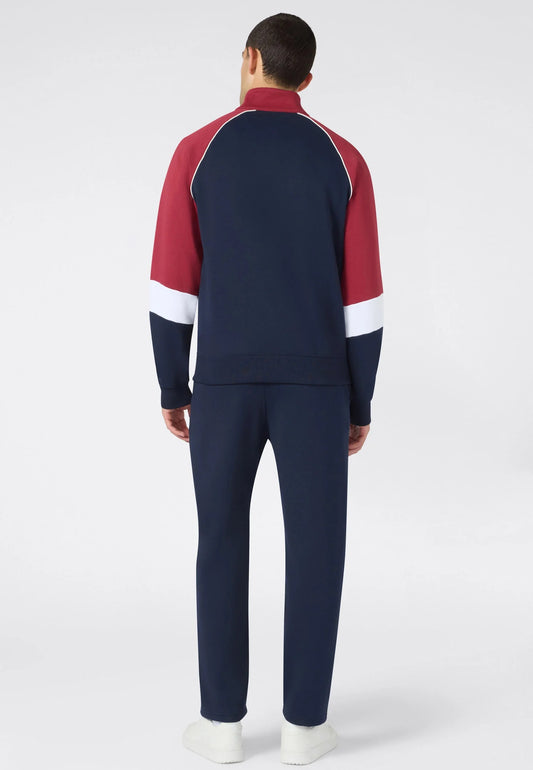 TUTA UOMO CHAMPION COLOR BLOCK FELPATA – BLU/BORDEAUX