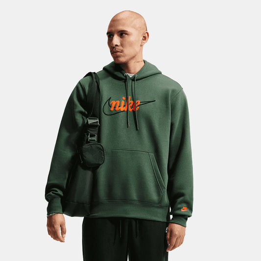 FELPA UOMO NIKE CLUB FLEECE CHENILLE CAPPUCCIO – VERDE