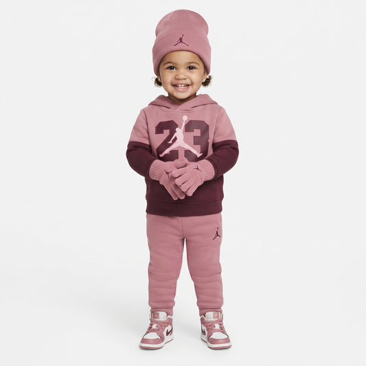 SET BAMBINA JORDAN ESSENTIALS CUFFIA E GUANTI – ROSA